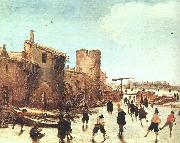 Skaters on the Moat by the Walls
